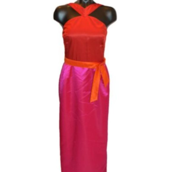 AJ Bari Vintage Colorblock Gown - Picture 10 of 11